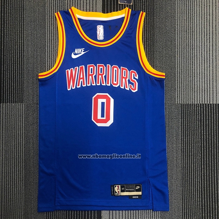 Maglia Golden State Warriors Gary Payton Ii #0 75th Anniversary Blu